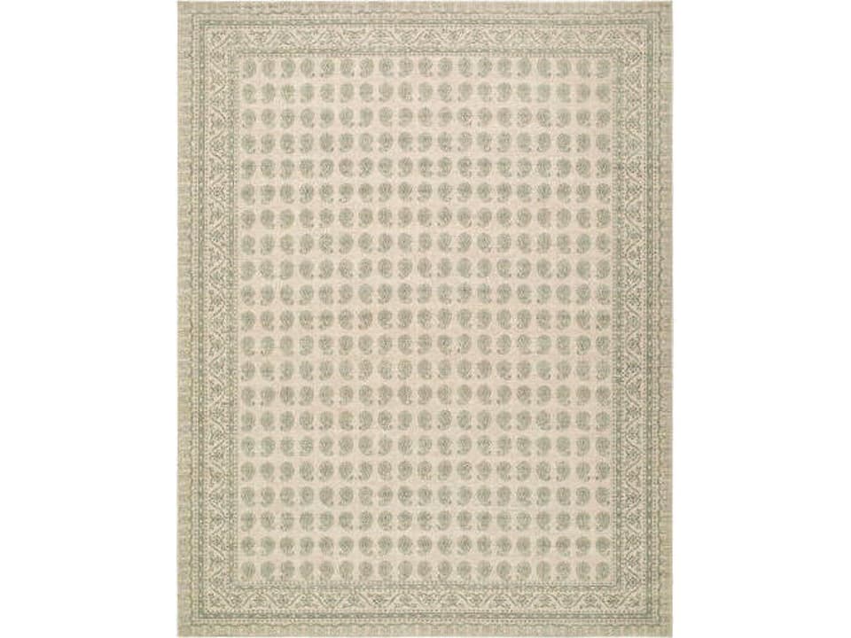 Alo Bordered Machine Woven Jute and Polyester Runner Area Rug