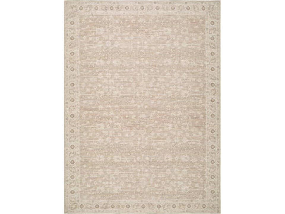 Asha NBAS-2303 Updated Traditional Machine Woven Jute Blend Area Rug in Taupe