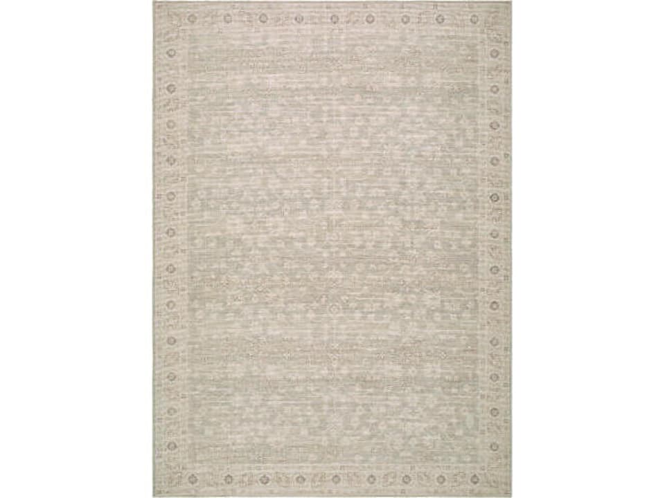 Asha Bordered Runner Area Rug in Polyester and Jute Blend