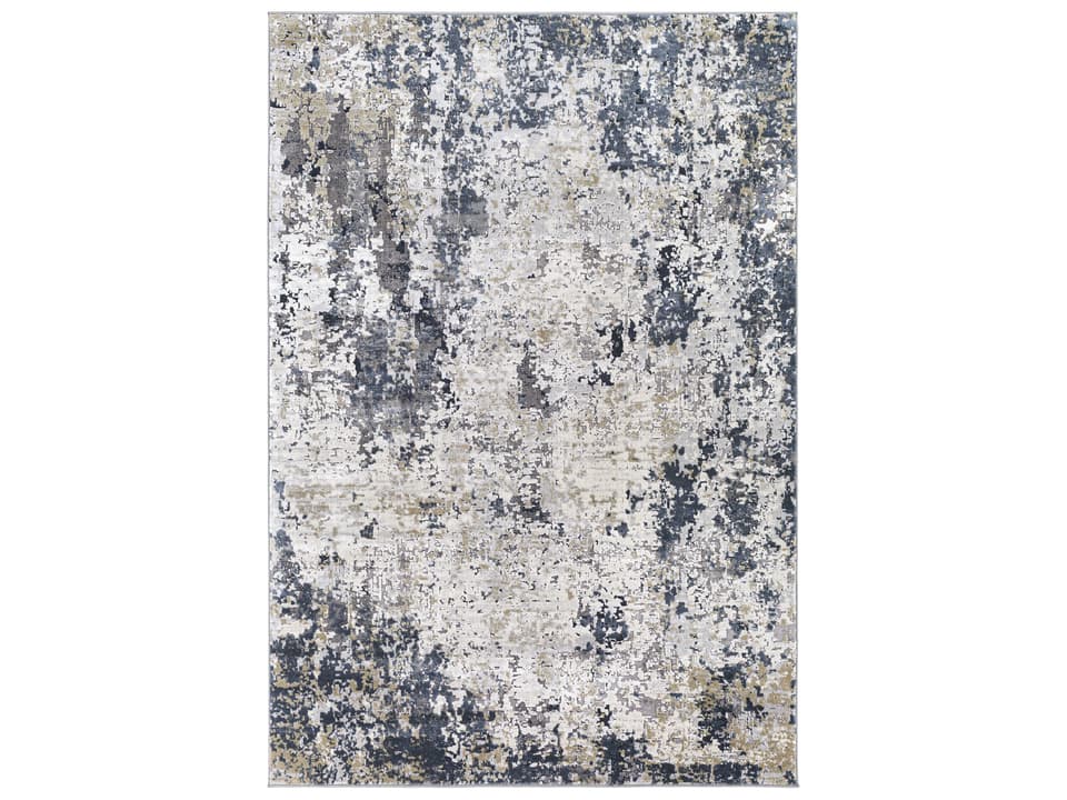 Norland Abstract Area Rug in Gray and Blue Tones