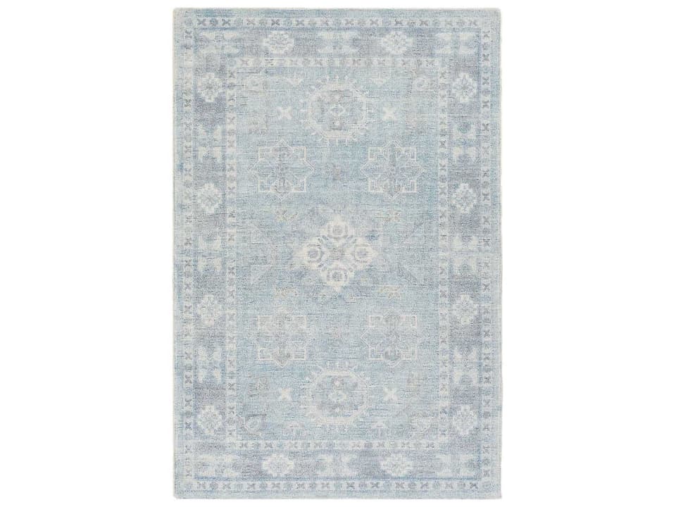 Oregon Hand Tufted Bordered Area Rug in Multi-Color Wool Blend