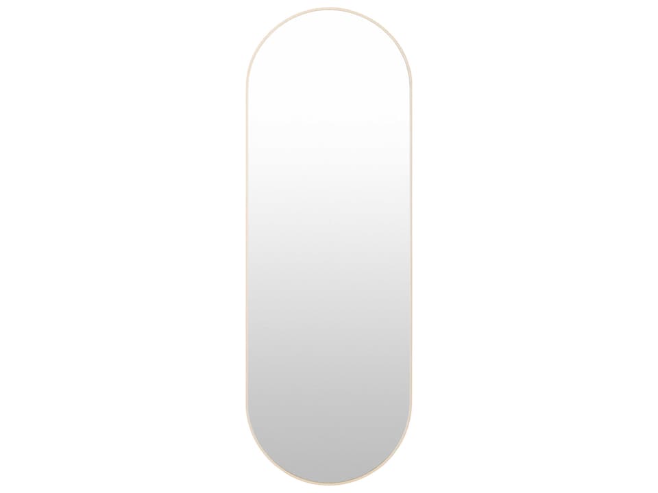 Aranya Natural Brown Oval Floor Mirror