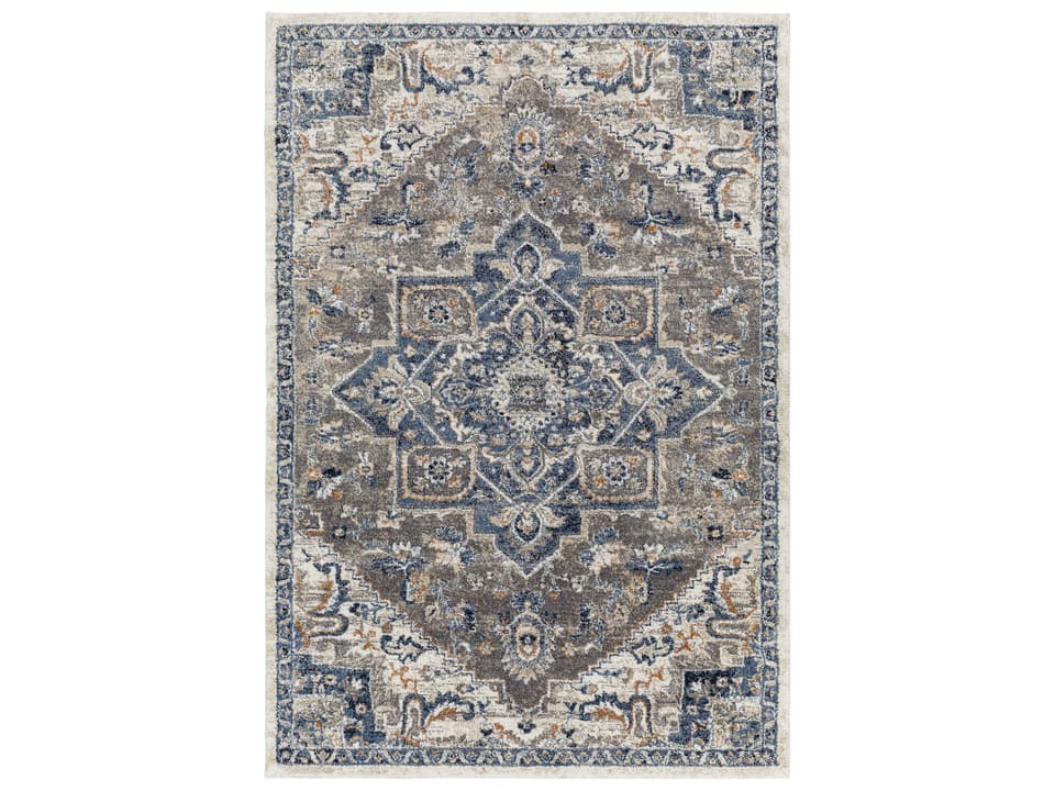 Tuscany Bordered Area Rug Plush High Pile