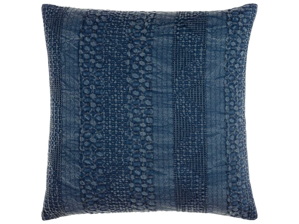 Washed Waffle Cotton Accent Pillow with Down Fill