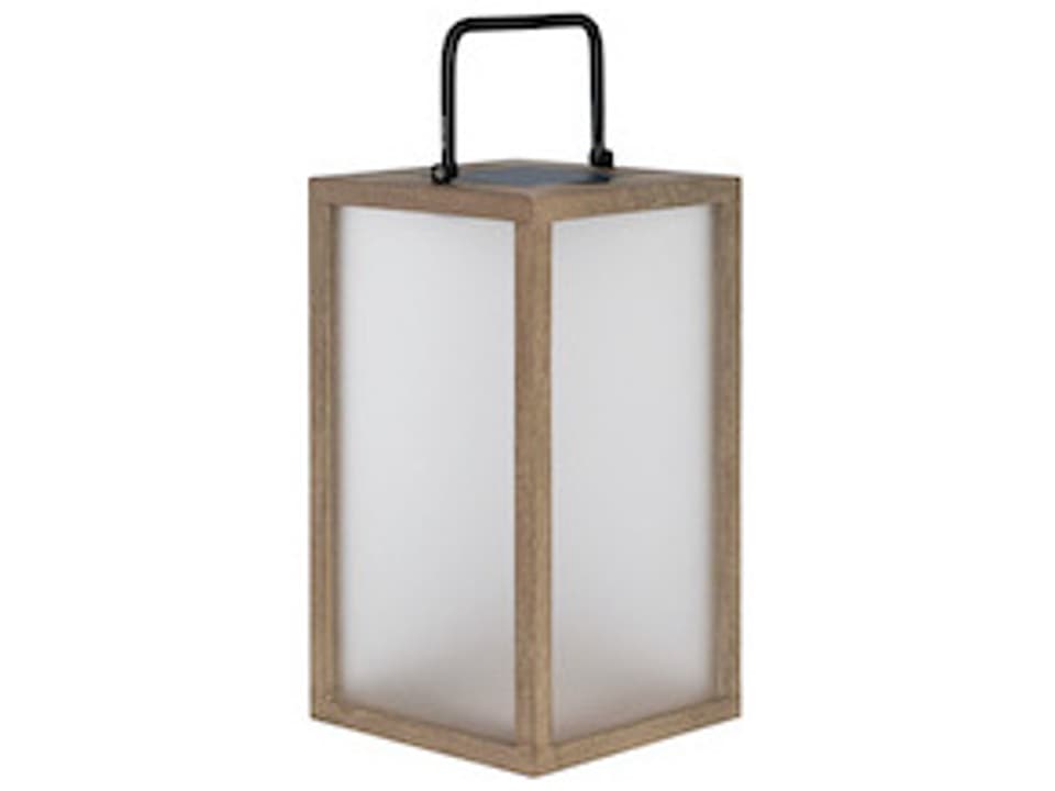 Tradition 2.0 10-Light Teak Solar USB-C Outdoor Lamp in Weathered Teak