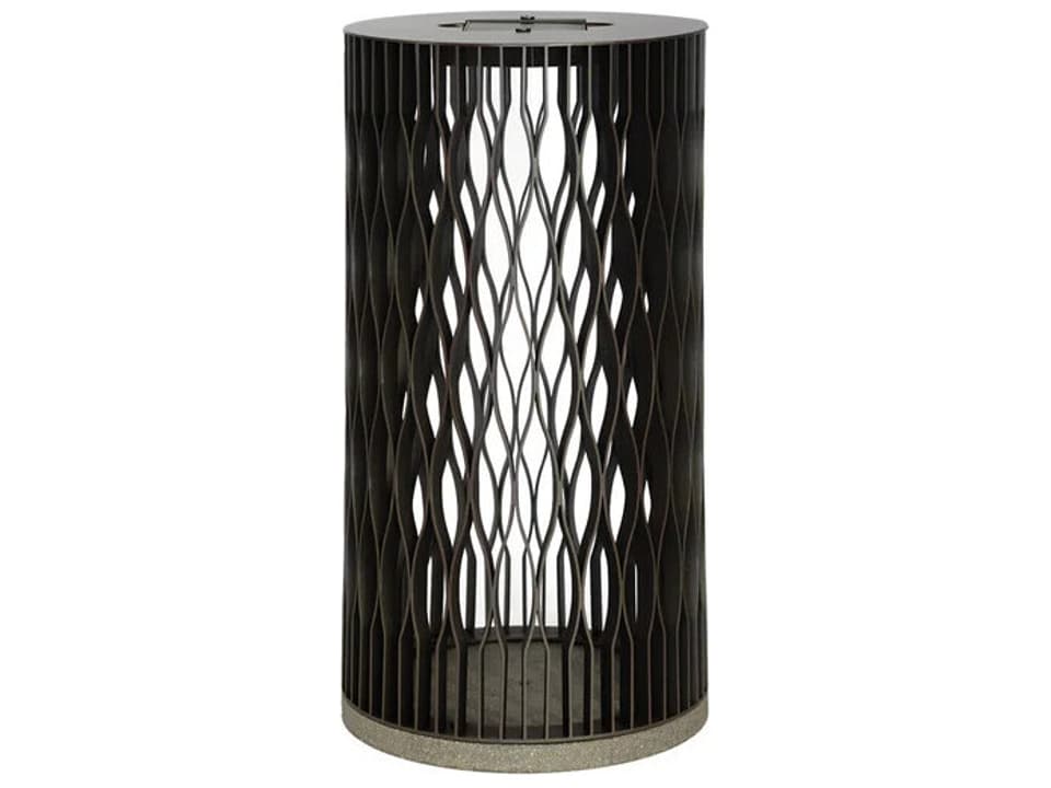 Dala 10-Light Outdoor Solar Floor Lamp in Gunmetal