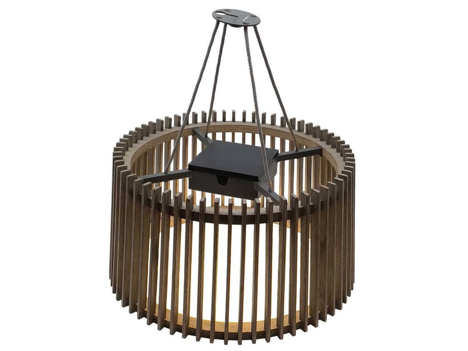 Muse Outdoor LED Hanging Light in Weathered Teak