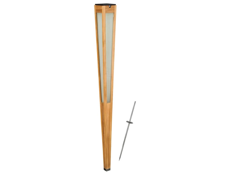 Lanai 10-Light Outdoor Solar Floor Light in Teak