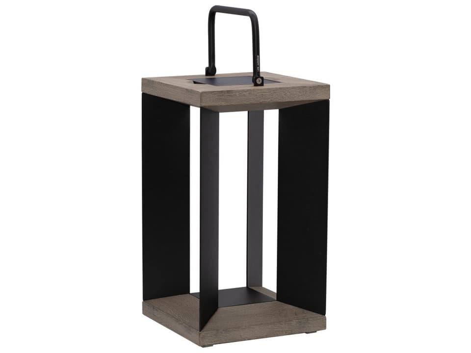 Blade 2.0 10-Light Outdoor Floor Light in Weathered Teak and Black Aluminum