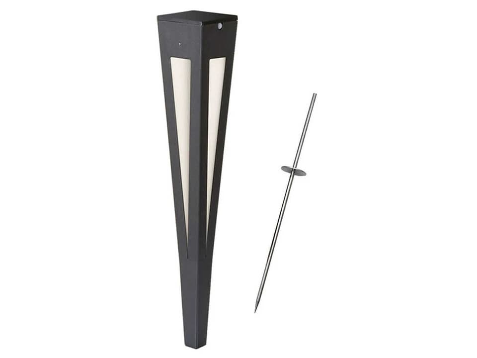 Tinka 47-Inch 500 Lumen Outdoor Solar Torch in Anthracite Aluminum