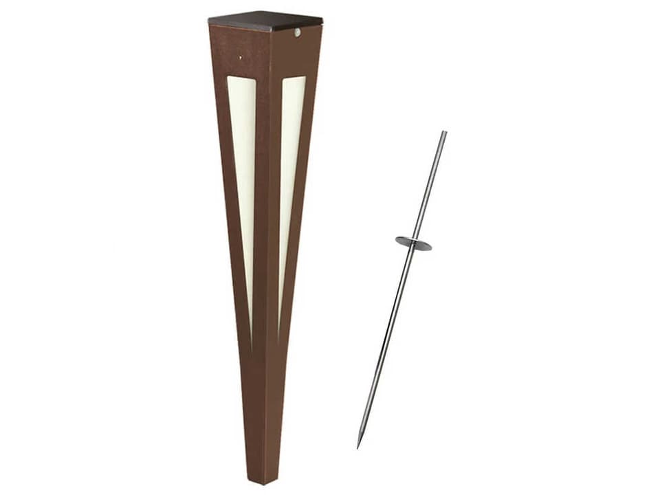 Lanai 48-Inch Solar LED Outdoor Path Light in Corten Finish