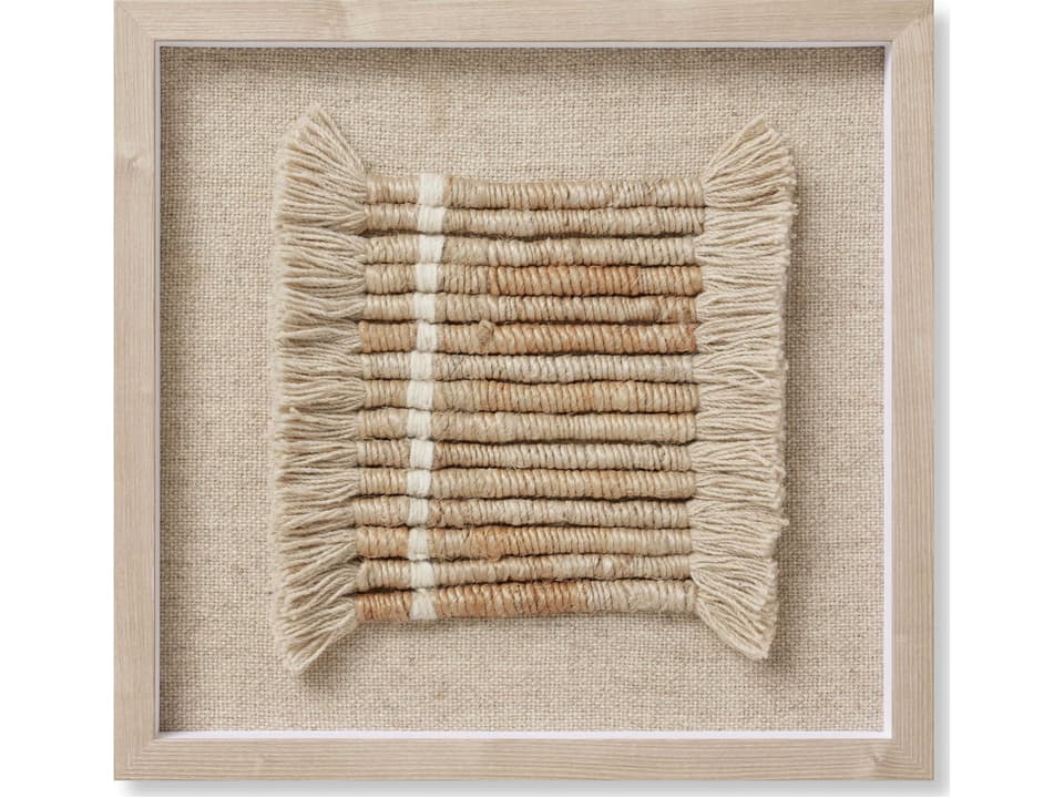 Get It Together Natural Ivory 3D Wall Art with Handmade Wool