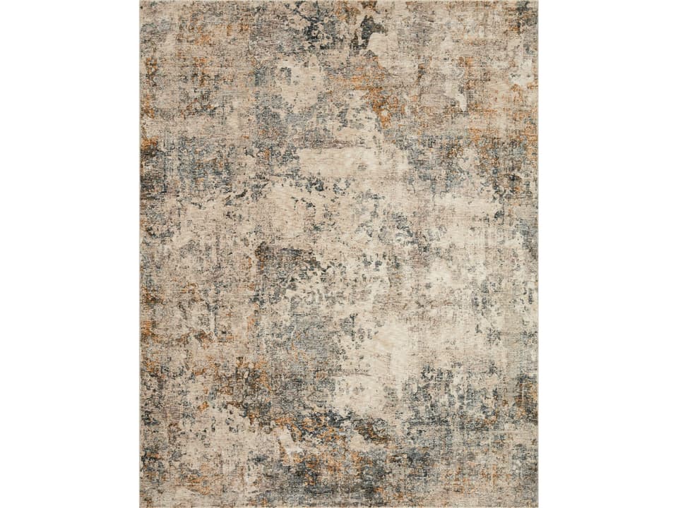 Axel Abstract Area Rug in Ocean and Beige