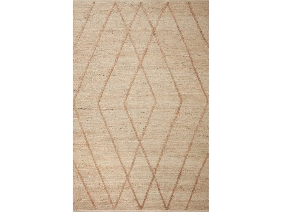 Bodhi Geometric Runner Area Rug Ivory Natural