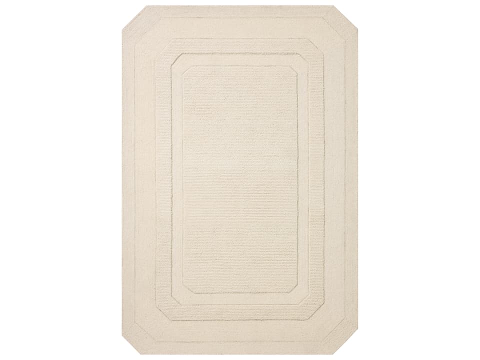 Clayton Bordered Hand-Tufted Wool Area Rug