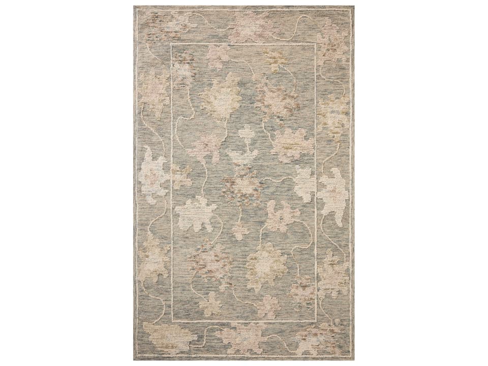 Cynthia Collection Floral Hand-Tufted Area Rug in Denim Blue