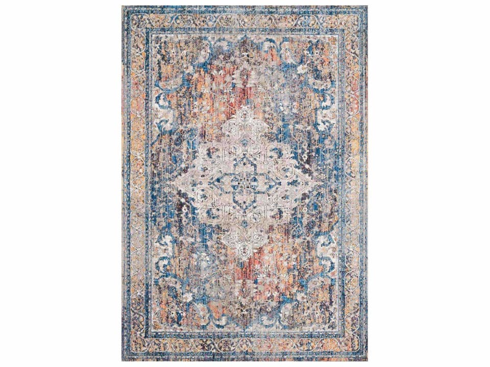 Dante Power Loomed Bordered Runner Area Rug