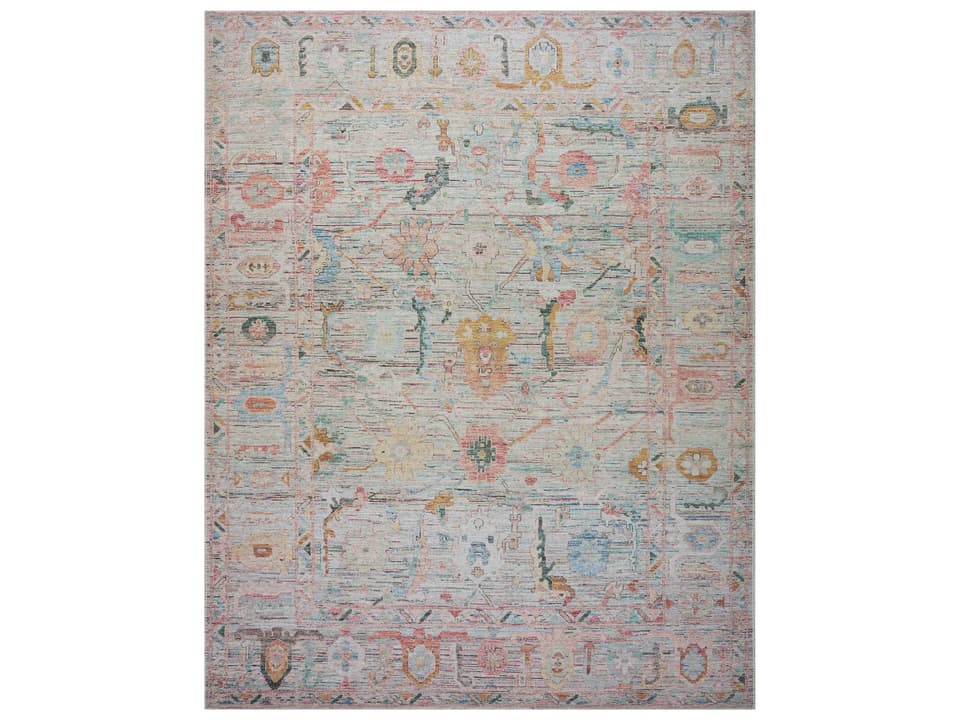 Elysium Bordered Power Loomed Runner Rug Multi Fiesta