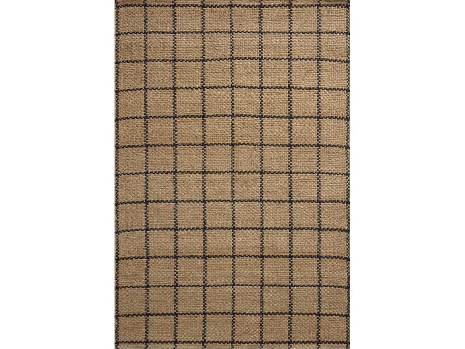 Chris Loves Julia Fletcher Geometric Runner Area Rug in Natural Black