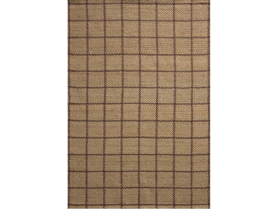 Chris Loves Julia Fletcher Geometric Jute Area Rug in Natural Brown