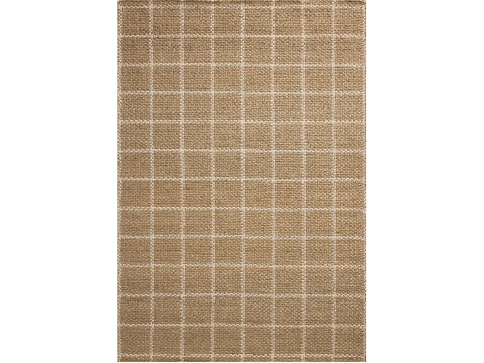 Chris Loves Julia Fletcher Geometric Jute Area Rug in Natural Ivory