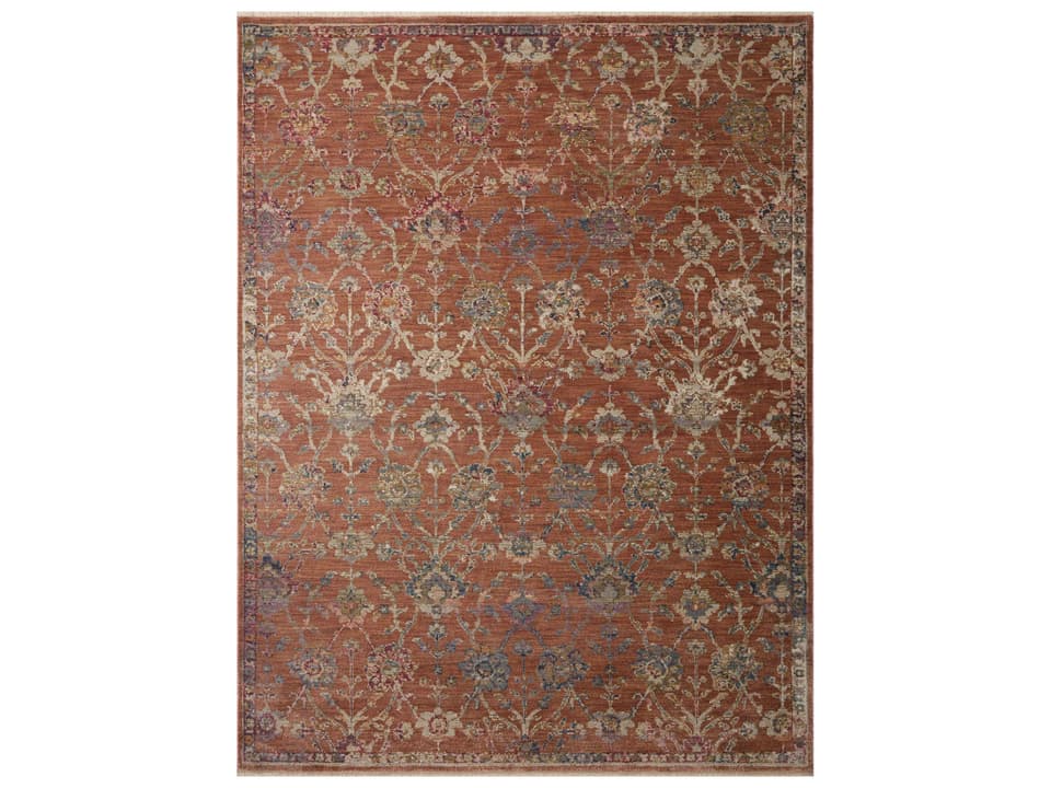 Giada 11'6" x 15'6" Terracotta Multi Traditional Area Rug