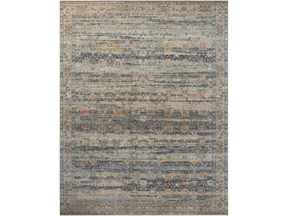 Heritage Oriental Power Loomed Area Rug in Sky Sunset