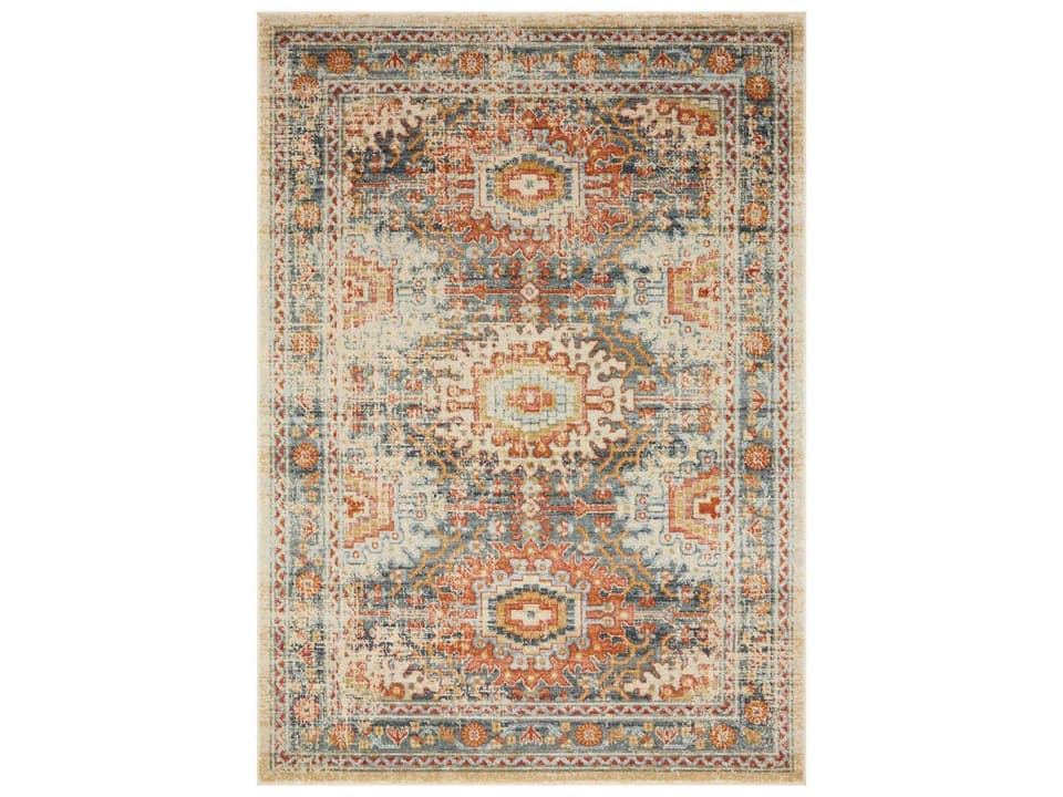 Jocelyn Bordered Runner Area Rug with Antique Inspired Motifs