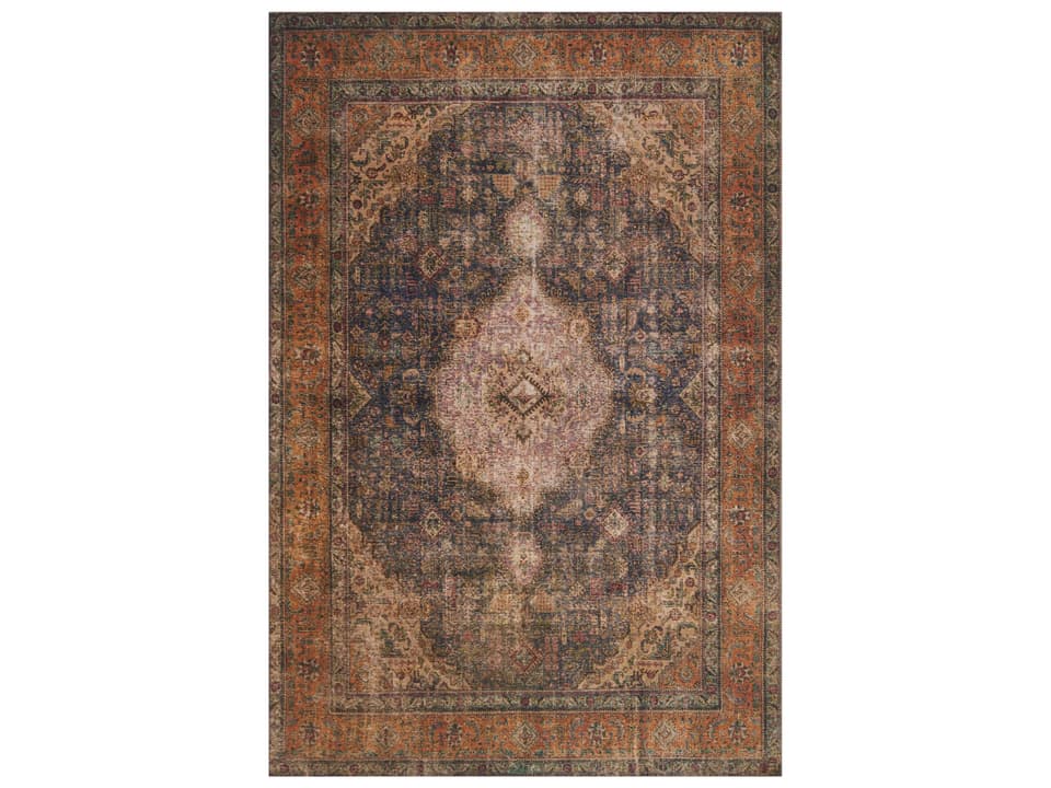 Loren Collection Plum Multi Floral Area Rug