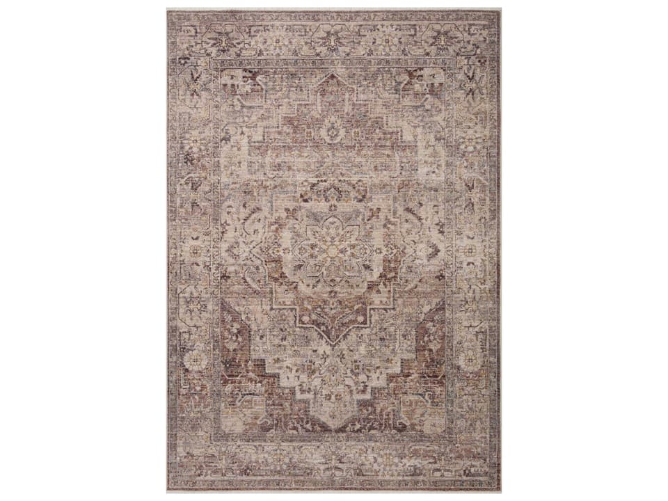 Lyra Bordered Area Rug with Soft Polyester Pile