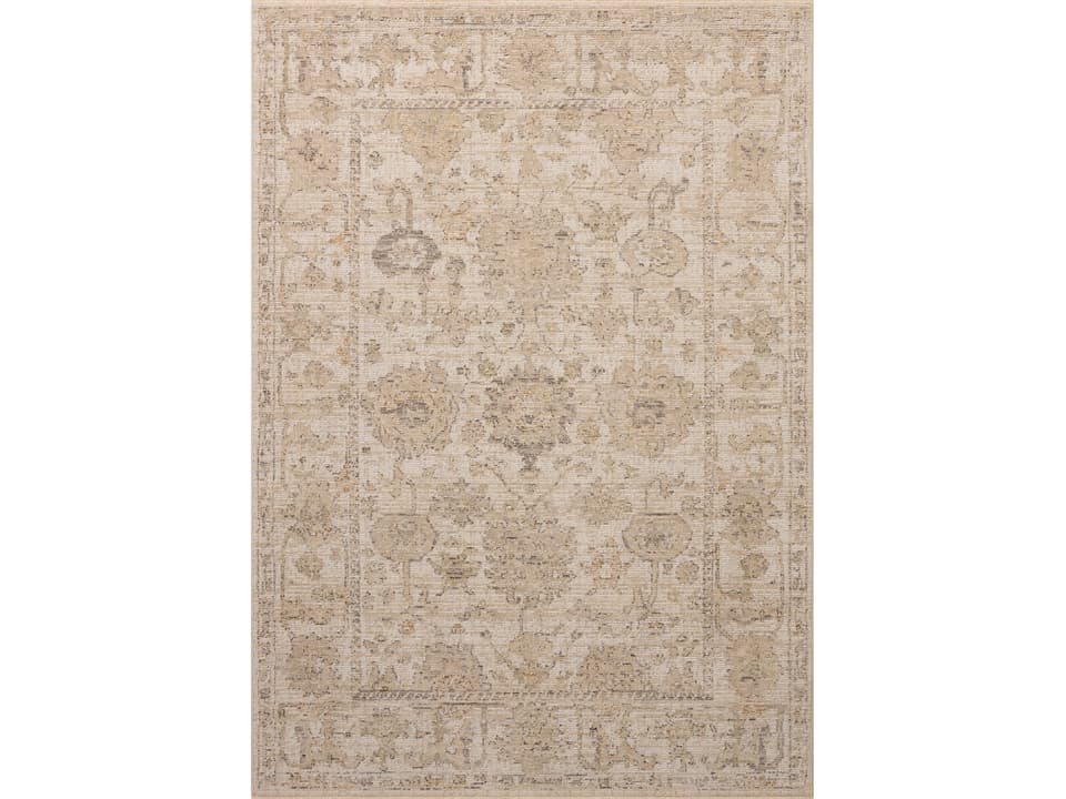 Milena Bordered Area Rug with Vintage Style