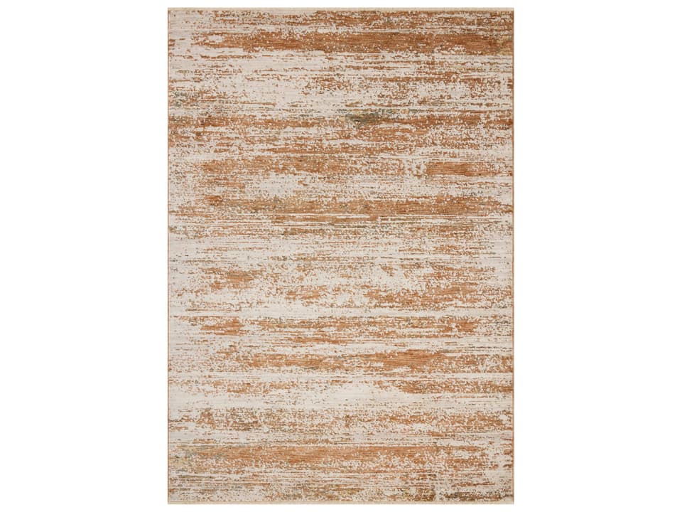 Nellie Abstract Area Rug in Copper and Pebble
