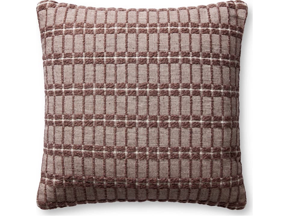 Chris Loves Julia Poe Burgundy Pillow