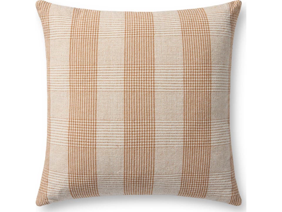 Chris Loves Julia Auggie Orange White Pillow