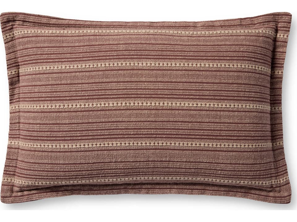 Chris Loves Julia Howie Wine Natural Pillow