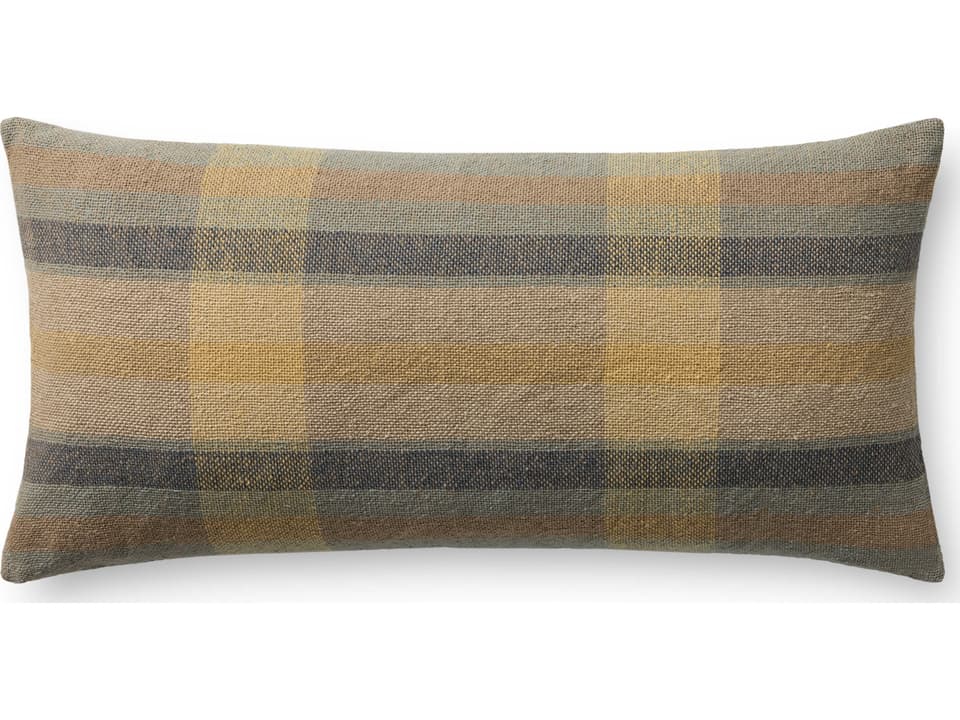 Chris Loves Julia Andi Yellow Blue Pillow