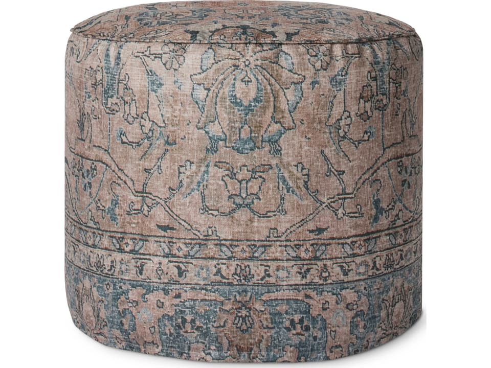 Taupe Tan Upholstered Ottoman
