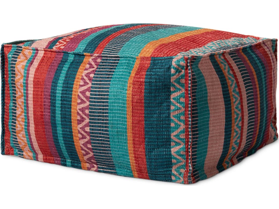 PF0011 Fiesta Multi-Color Square Pouf