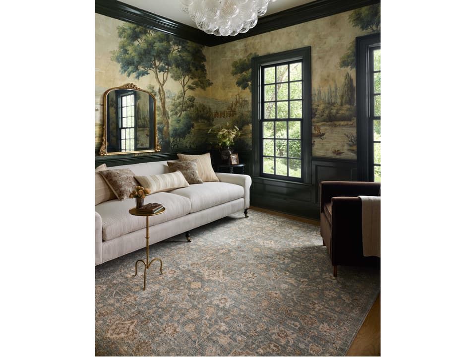Palma PLM-05 Blue Natural Power-Loomed Area Rug