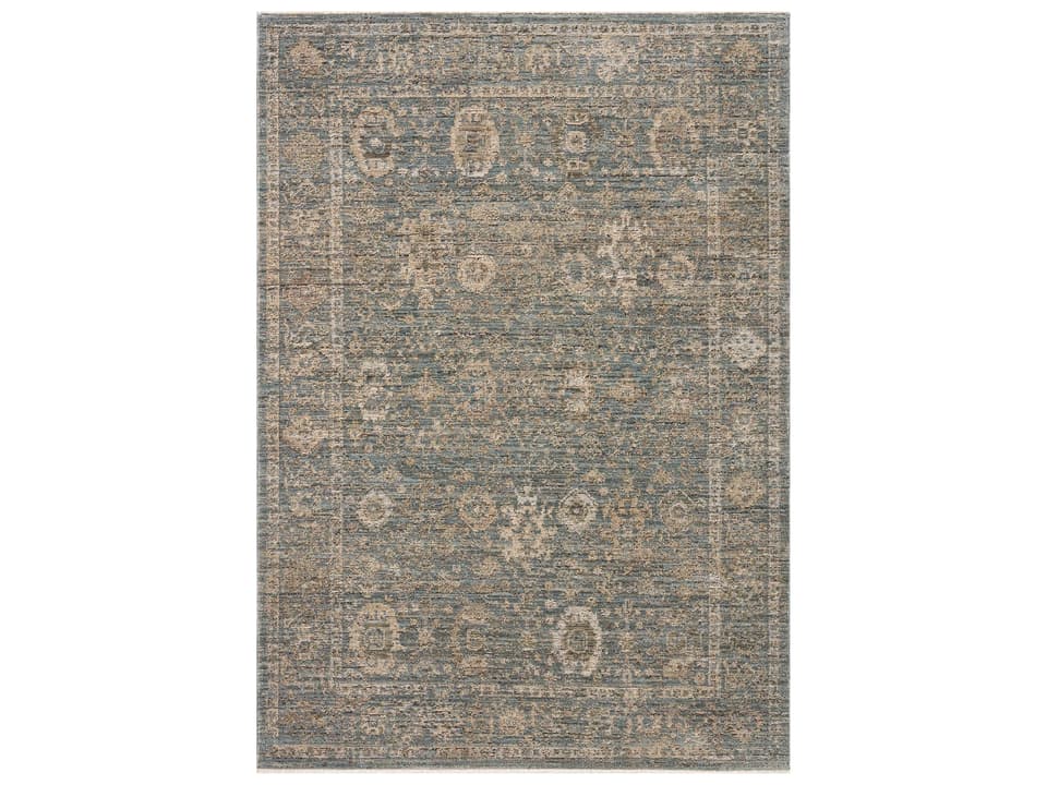 Priscilla Bordered Power-Loomed Area Rug in Polyester