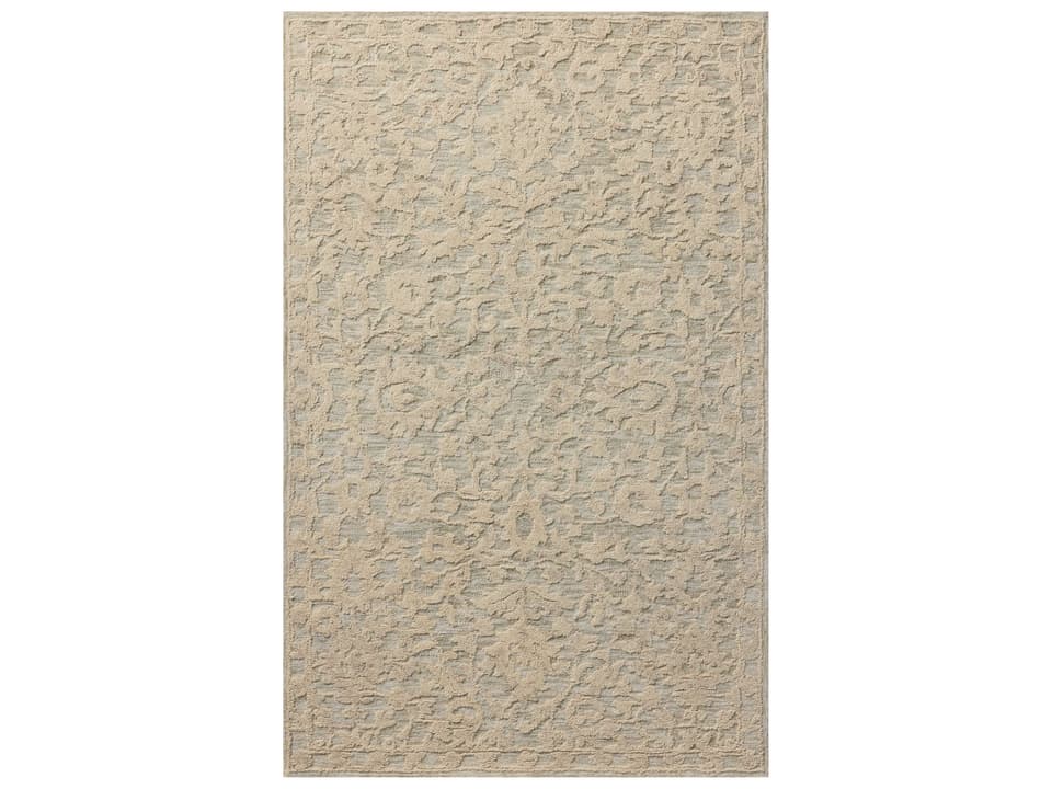 Prudence Hand-Tufted Floral Area Rug in Sage and Ivory