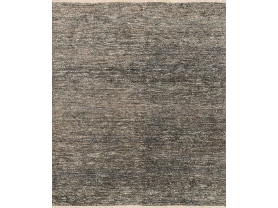Quinn QN-01 Grey Hand-Knotted Jute and Cotton Area Rug