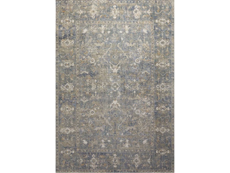 Chris Loves Julia Rosemarie Bordered Runner Area Rug in Sand Lagoon