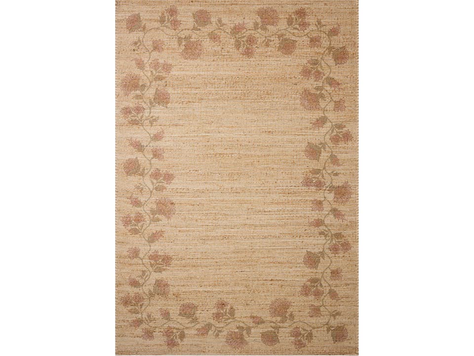 Chris Loves Julia Rue Floral Handwoven Area Rug Natural Multi