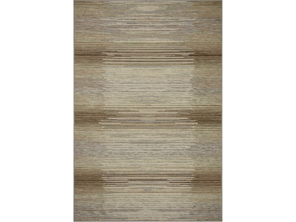 Saylor Striped Indoor Outdoor Runner Area Rug in Earth Natural