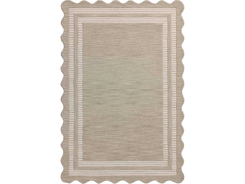 Chris Loves Julia Scottie Hand-Tufted Wool Runner Rug Fog Ivory