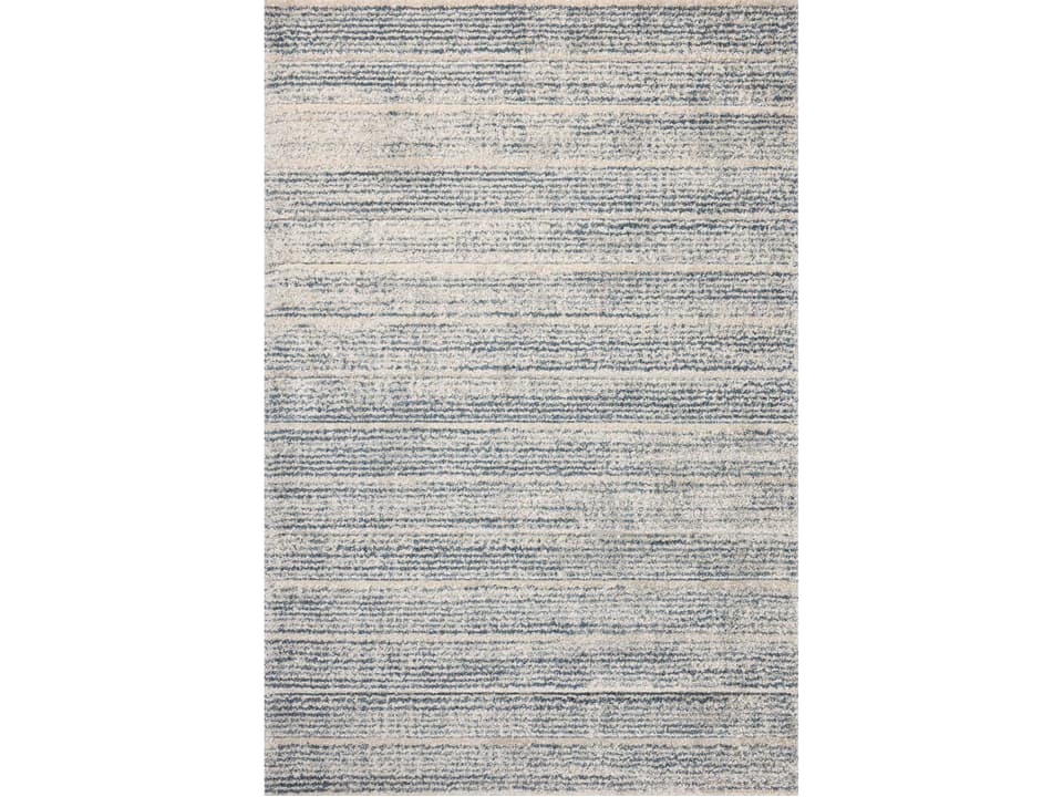 Silas Striped Runner Area Rug with Distressed Geometric Pattern