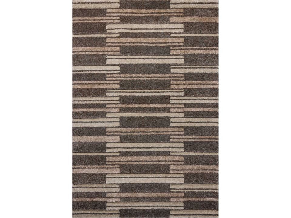 Silas Geometric Runner Area Rug Mocha Champagne