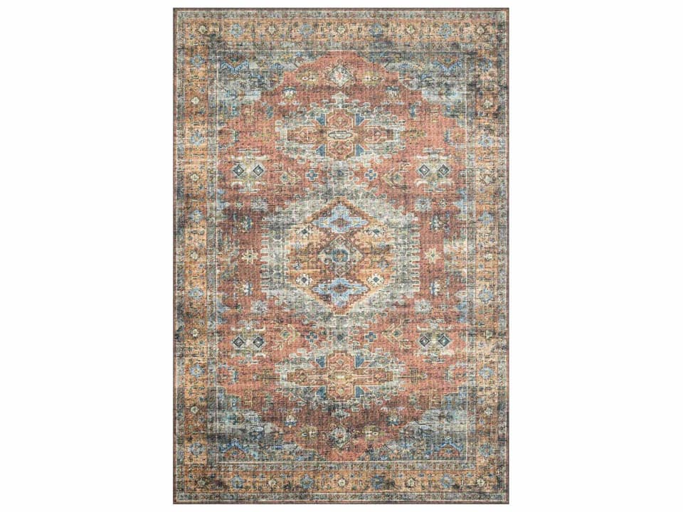 Skye Bordered Runner Area Rug Traditional Vintage Design
