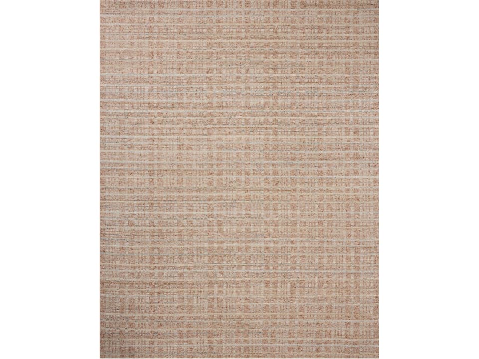 Sonya Geometric Hand Loomed Area Rug in Terracotta and Natural
